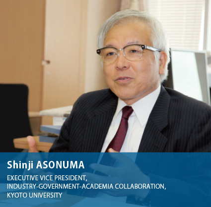 Shinji ASONUMA / EXECUTIVE VICE PRESIDENT,INDUSTRY-GOVERNMENT-ACADEMIA COLLABORATION,KYOTO UNIVERSITY